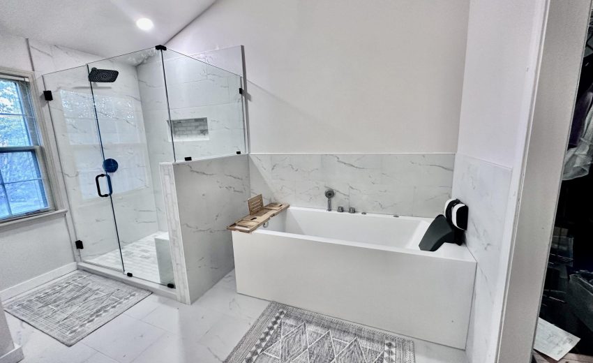 Finished bathroom project detail